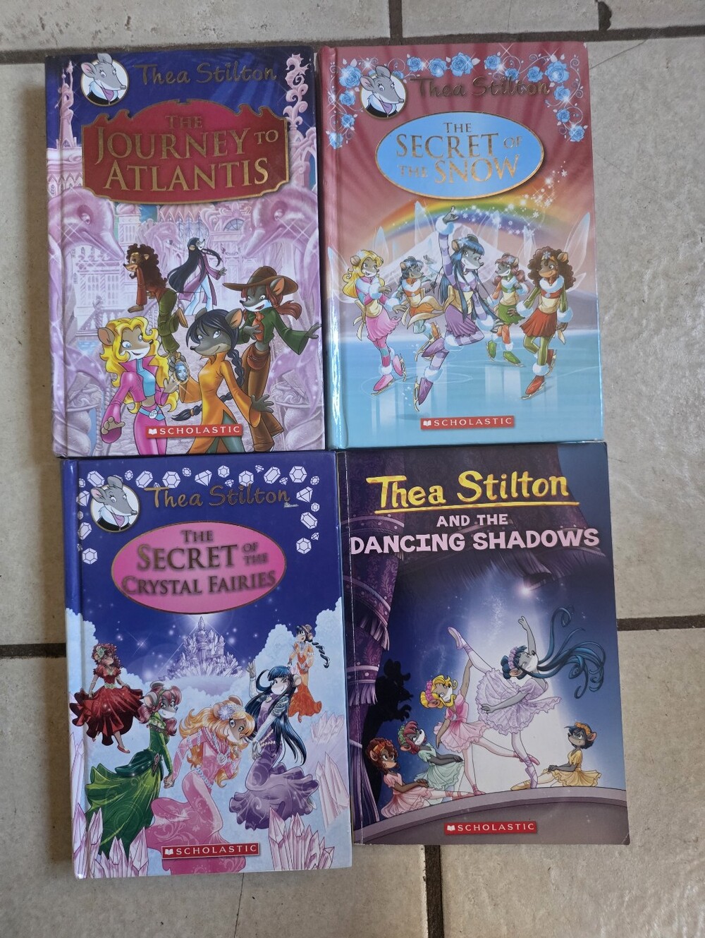 Thea Stilton Lot Of 4 Books Secret Of Snow + Crystal Fairies + Dancing Shadows